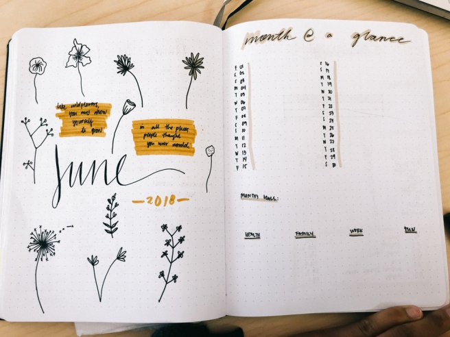 JUNE+2018+Bullet+Journal+Plan+With+Me+_+Month+at+a+Glance